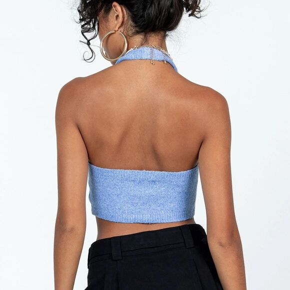 Princess Polly Waterbell Top Blue - Picture 2 of 8